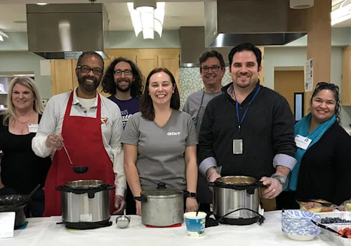 A group of people standing together