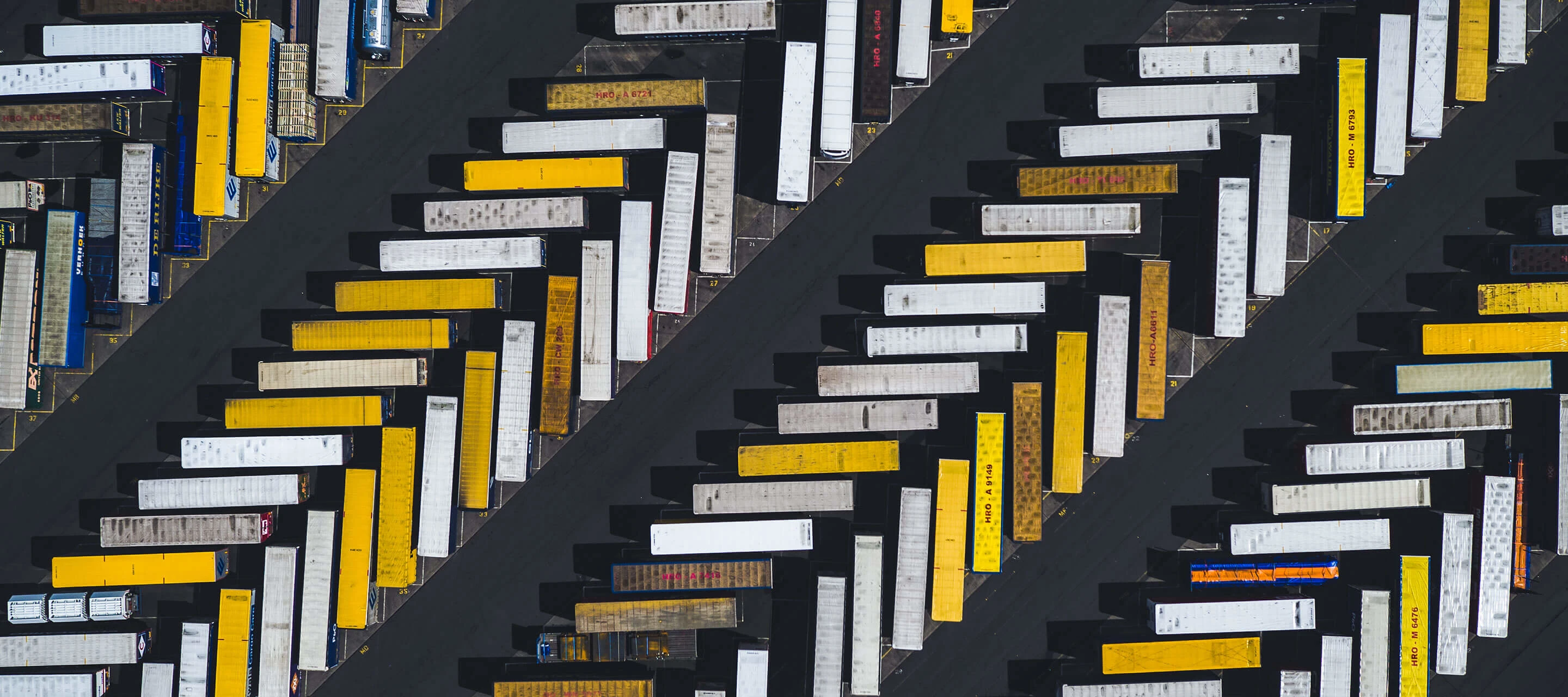 yellow and white shipping crates