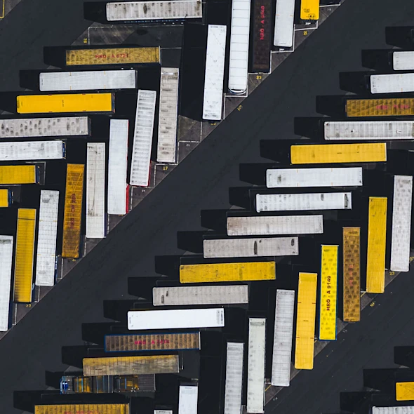 yellow and white shipping crates