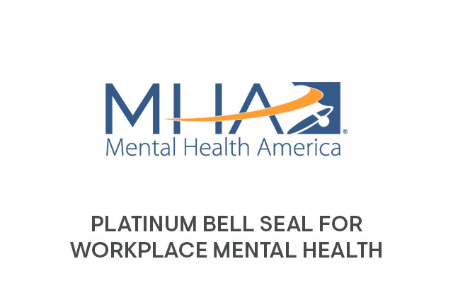 Mental Health America Platinum Bell Seal for Workplace Mental Health Award