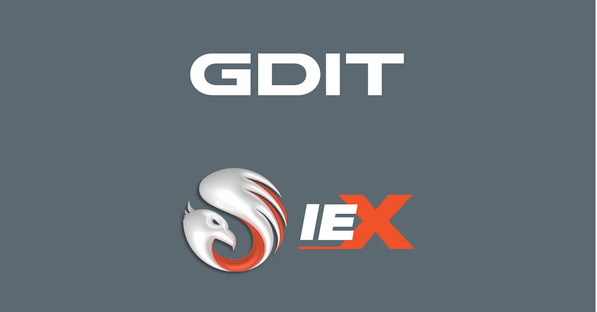 GDIT x IEX logos