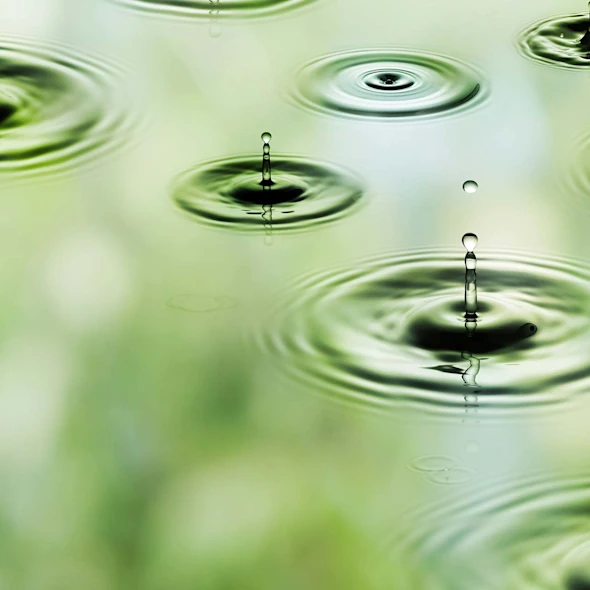 falling drops of water