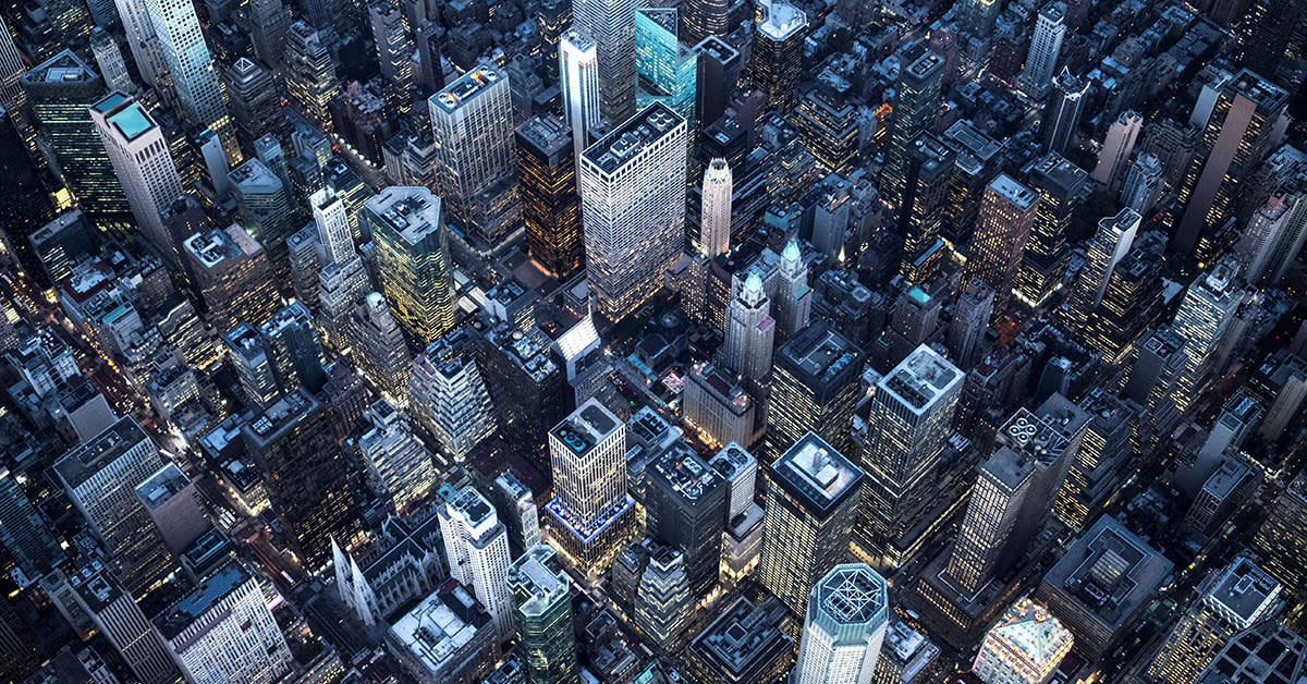 aerial view of cityscapes