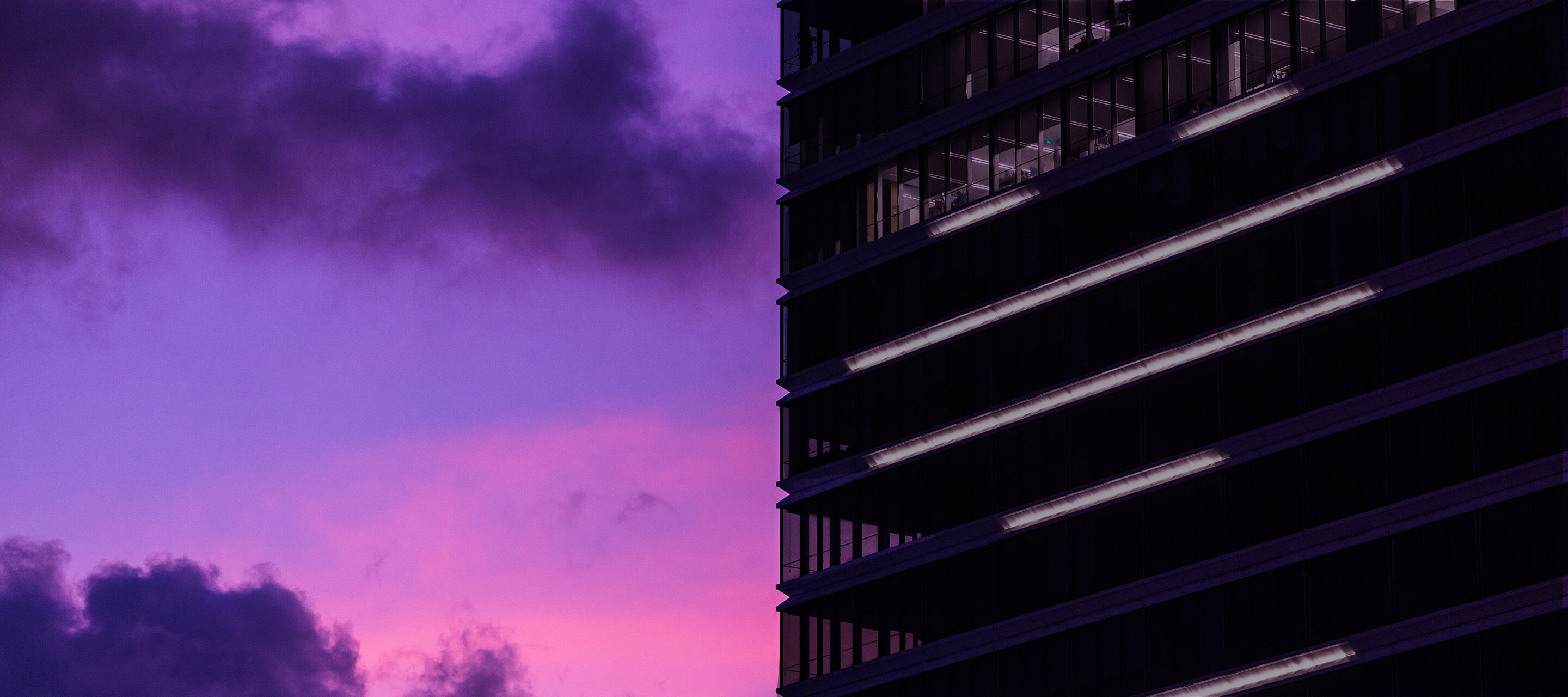 sunset and building