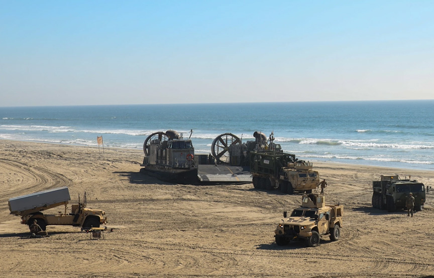 US Military on beach