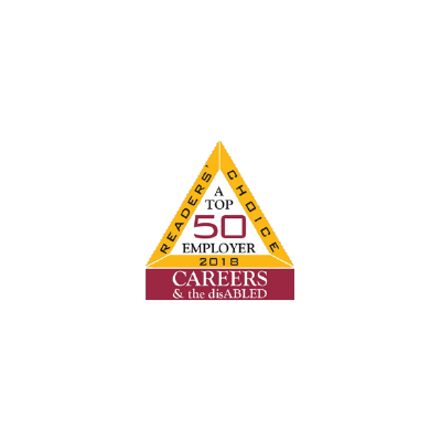 Top 50 Employers from the Careers & The Disabled Magazine logo