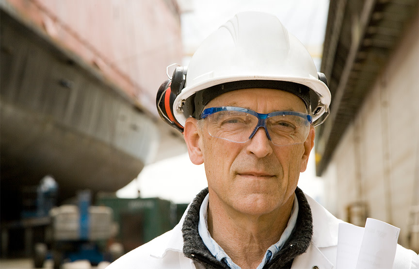 man in hard hat