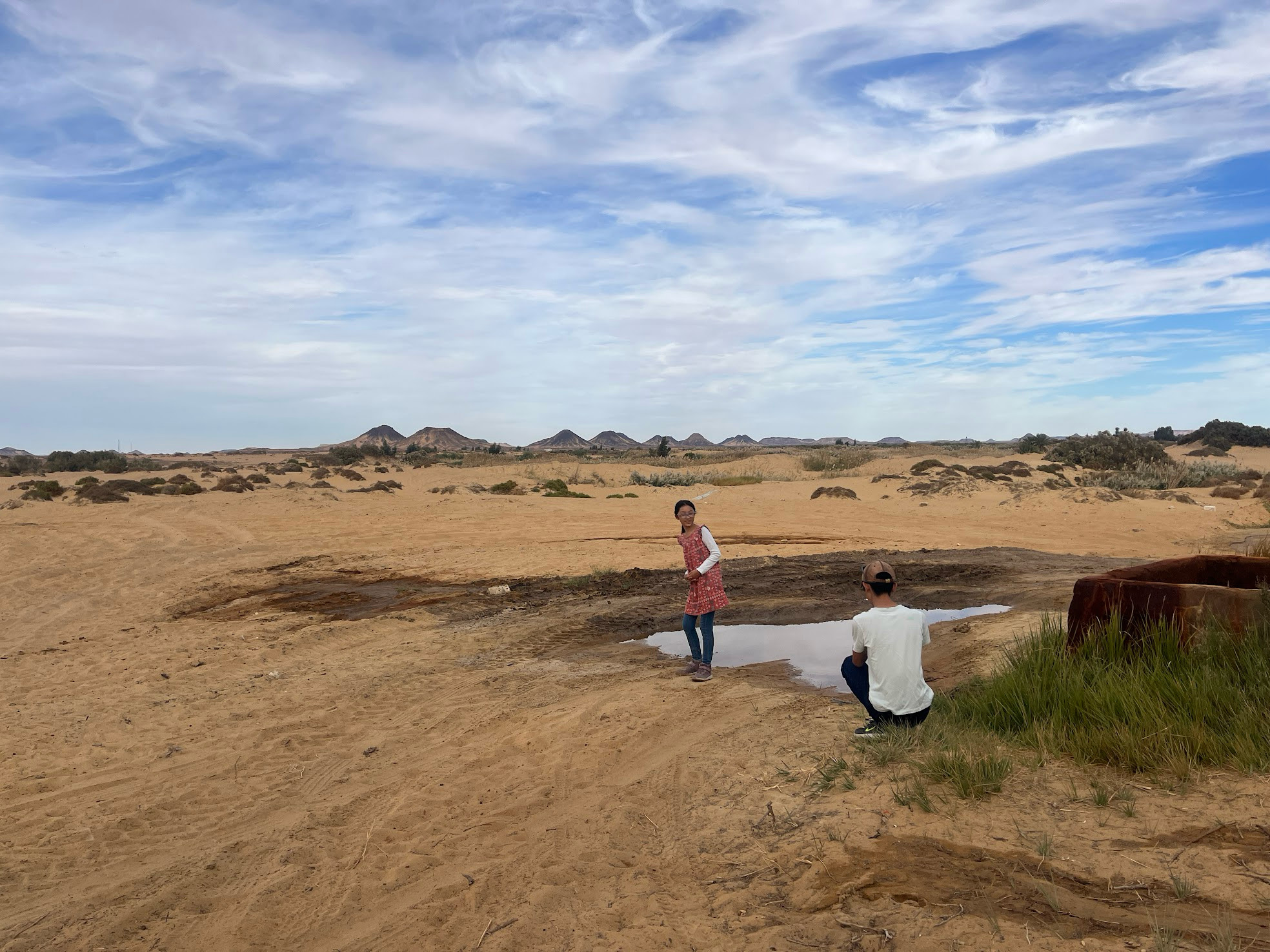 black desert hot spring pond