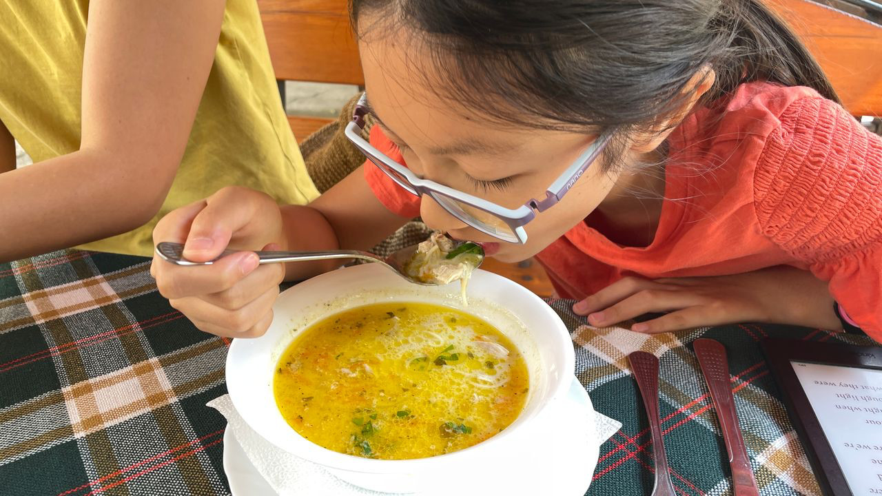 yan drinking bulgaria soup