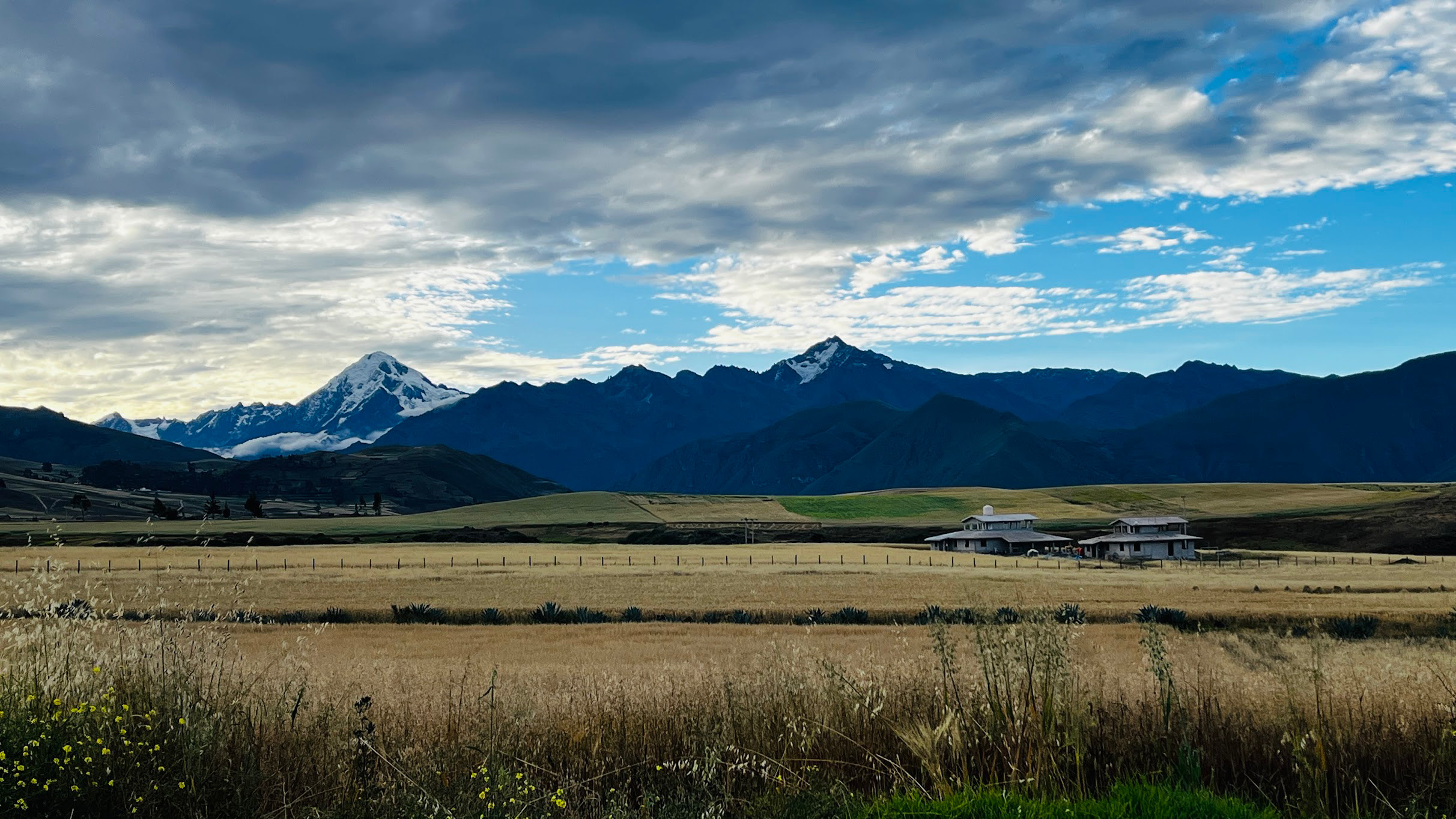 sacred valley in sunset