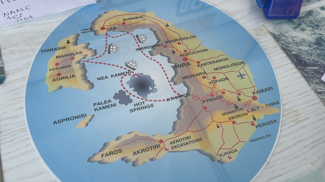 santtorini tour map