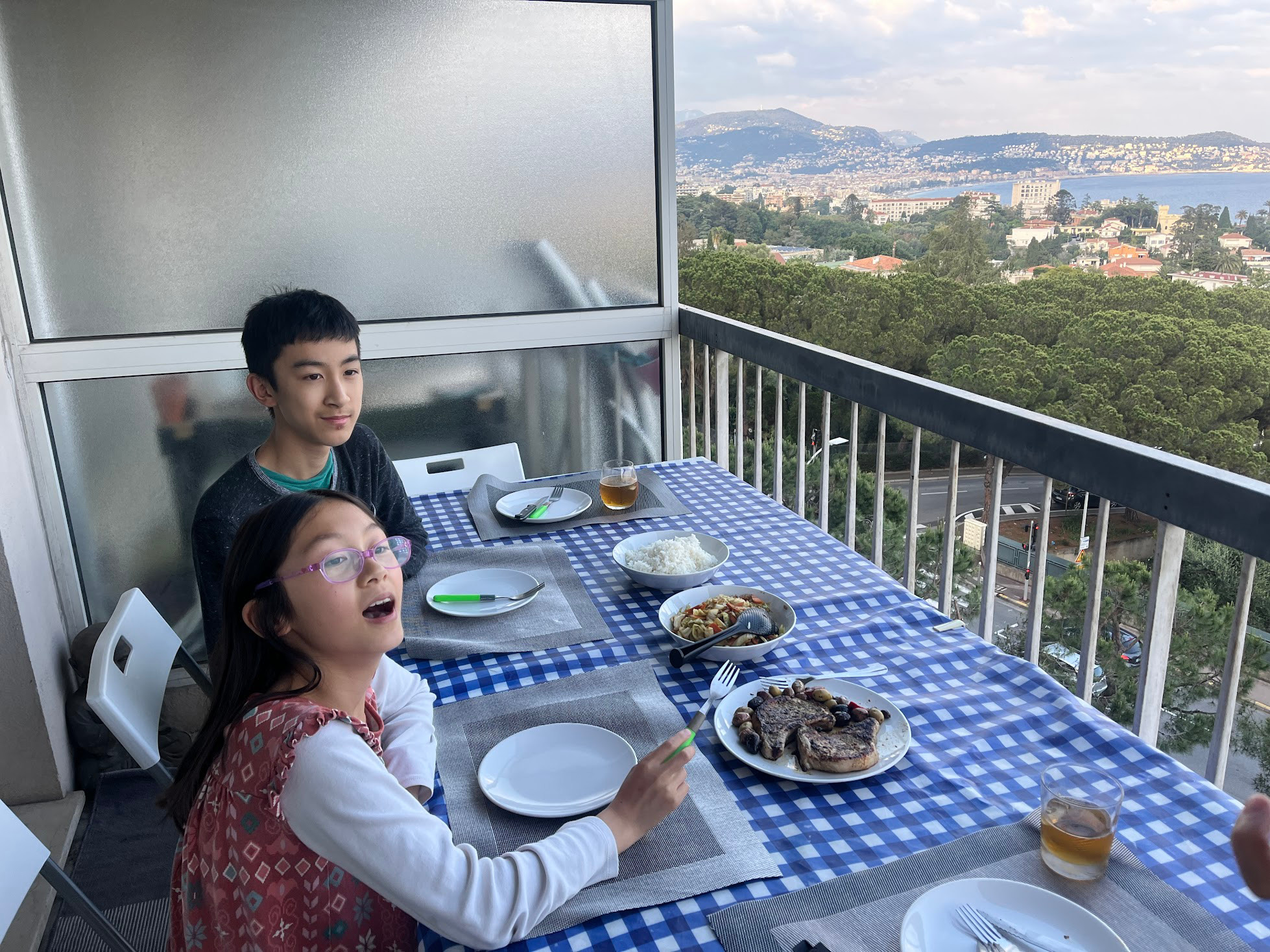 nice balcony dinner