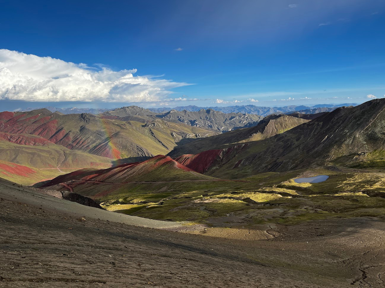 rainbow on rainbow mountain