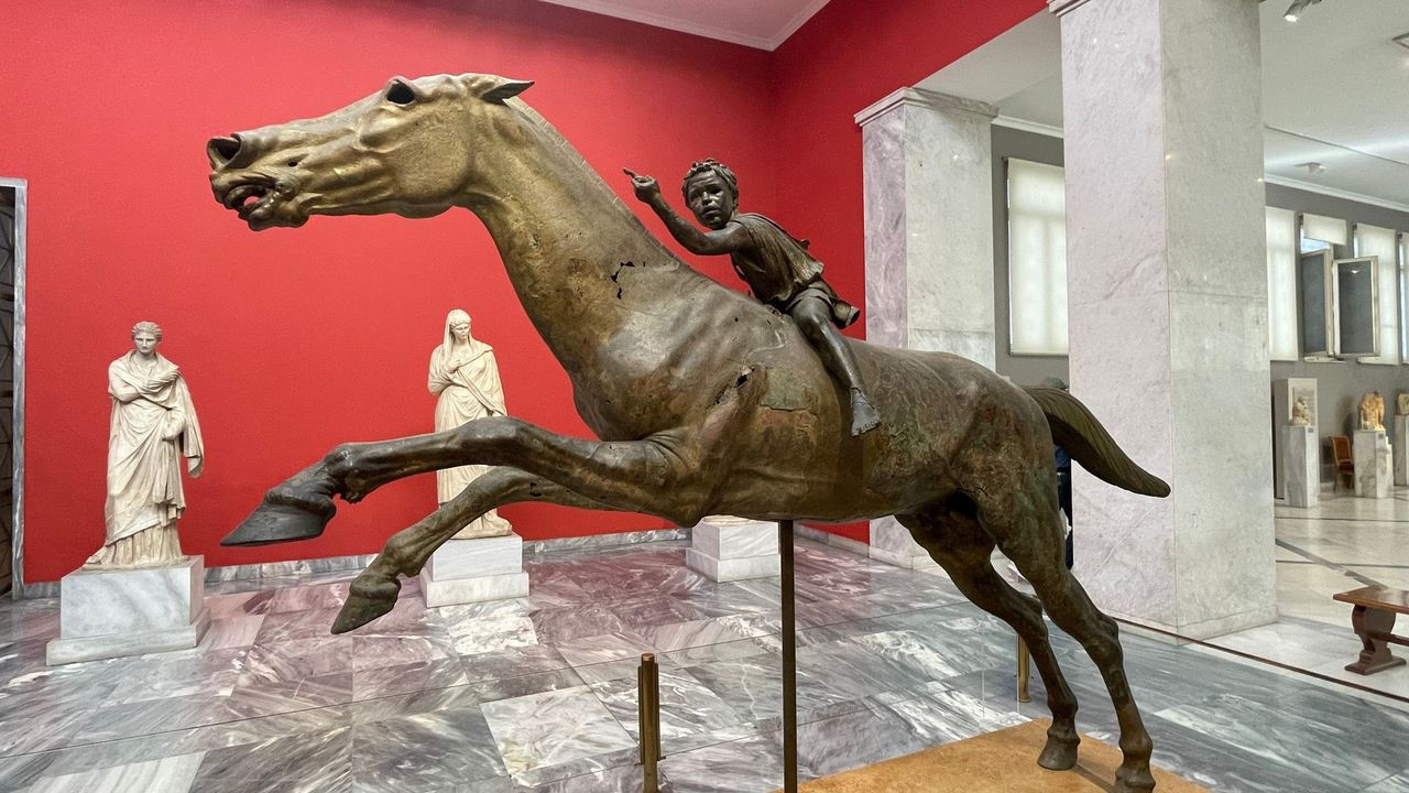 athens museum horse rider