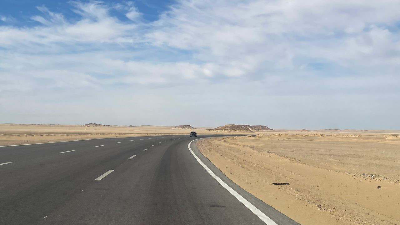driving to desert