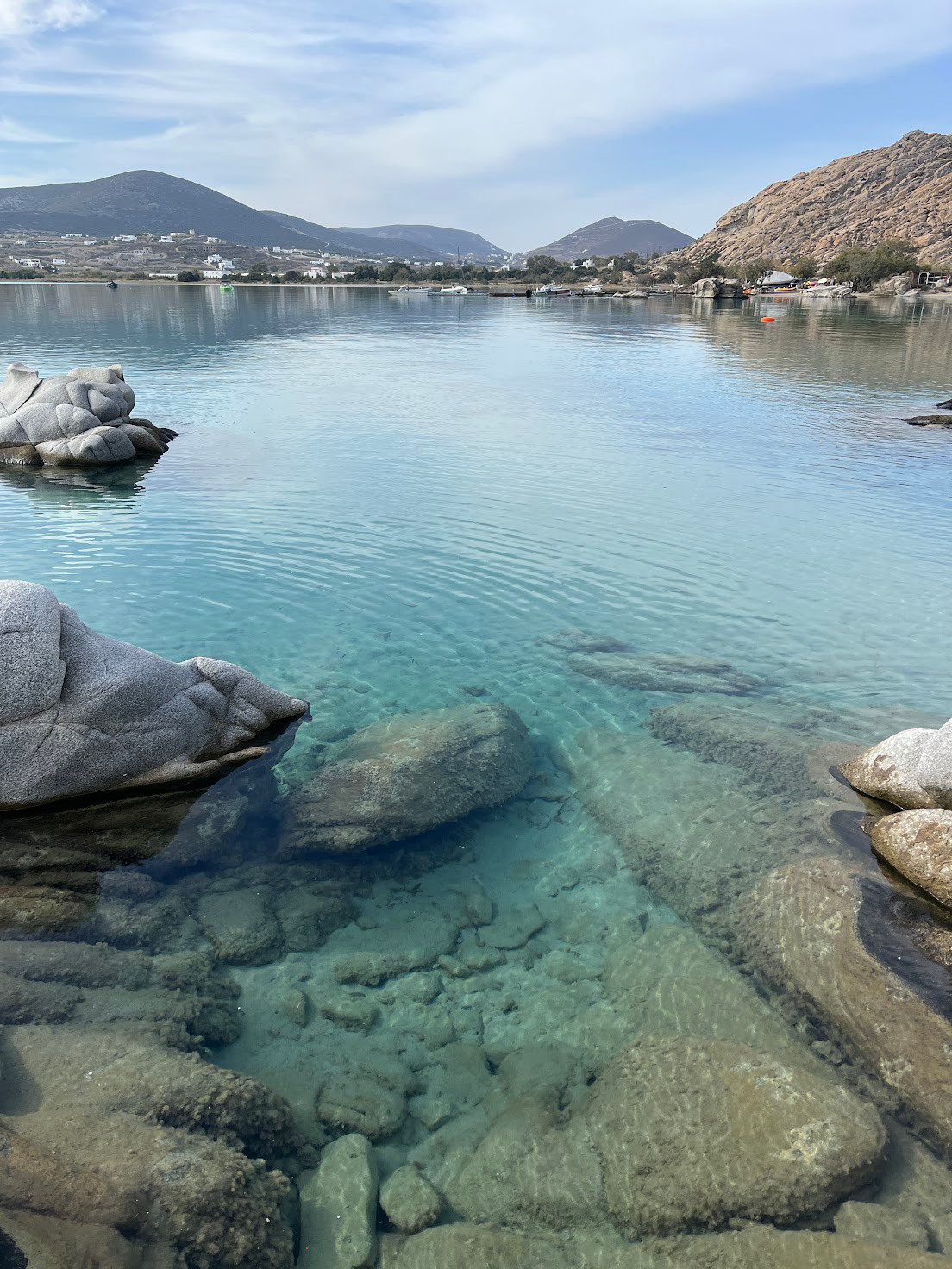paros rock beach water