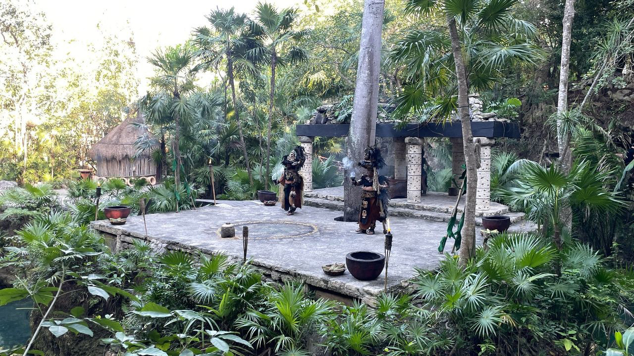 xcaret mayan smoke dance