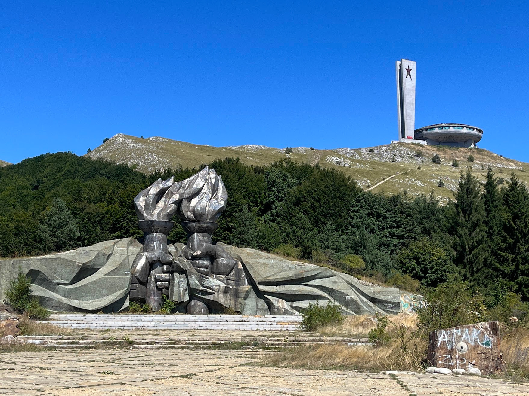 torch and fly saucer