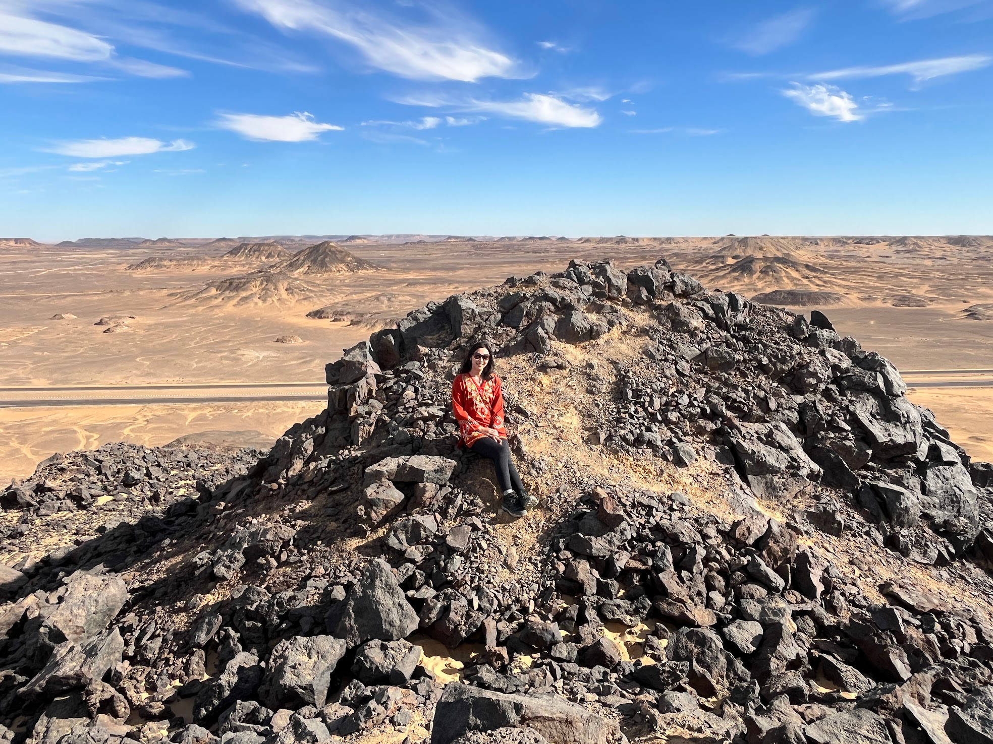 black desert mountain top
