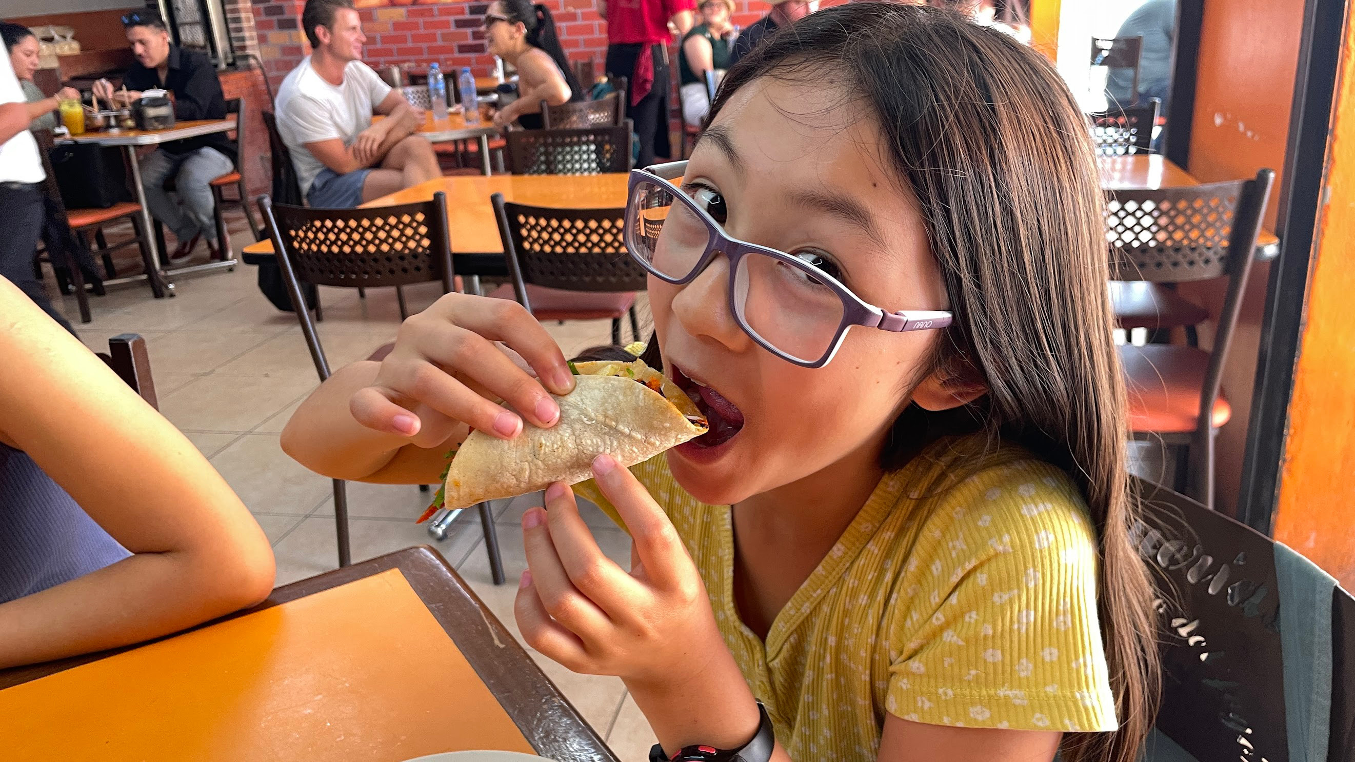 playa del carmen eating taco