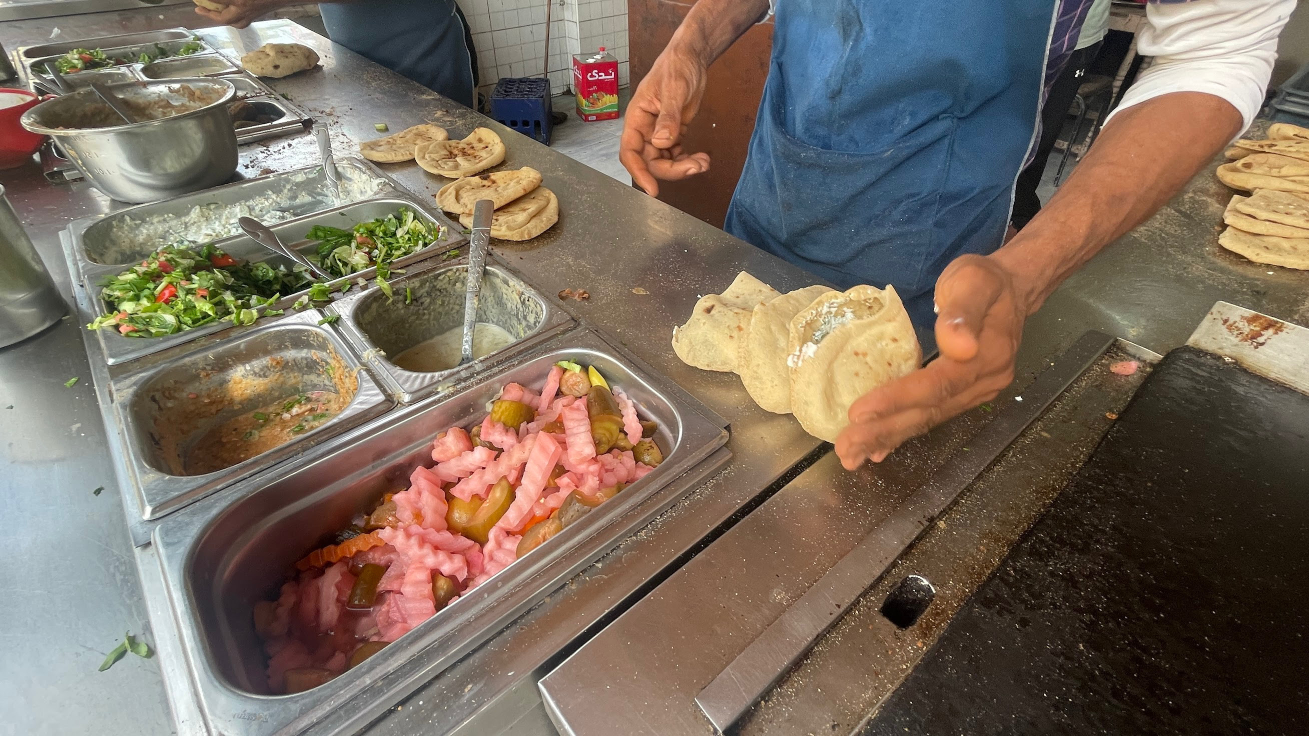 luxor falafel sandwich