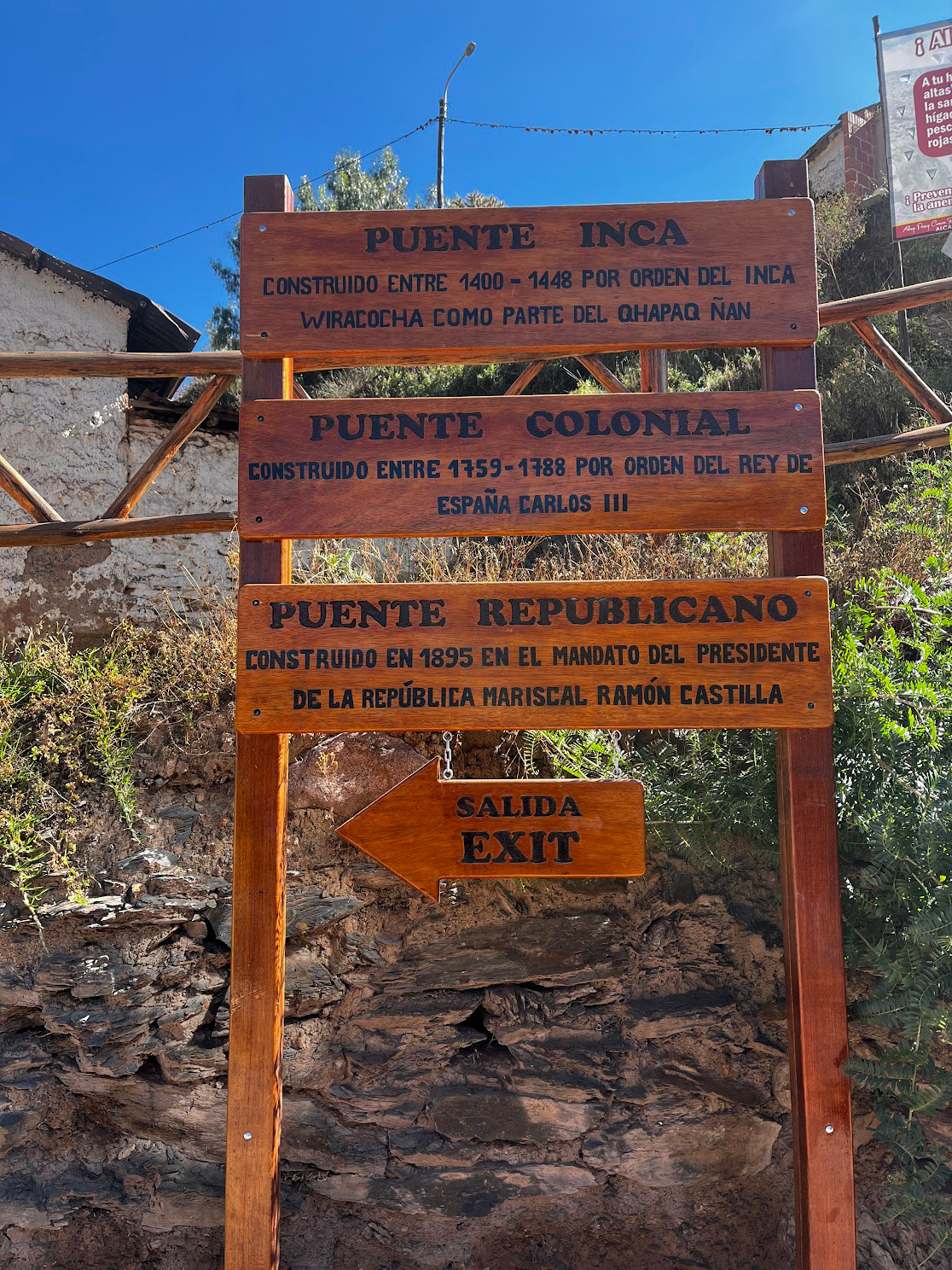 checacupe bridges sign