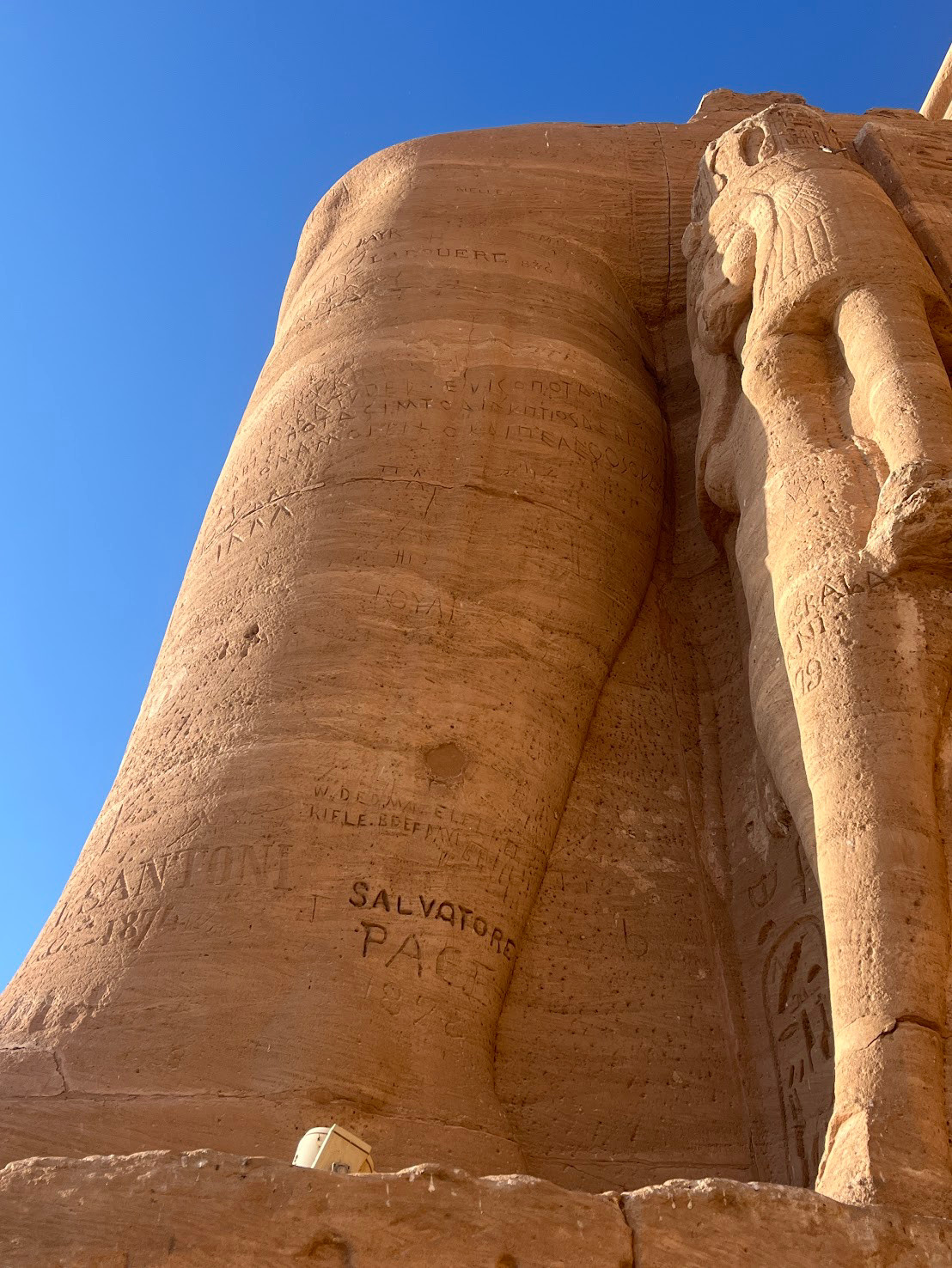 abu simbel grafitti on foot