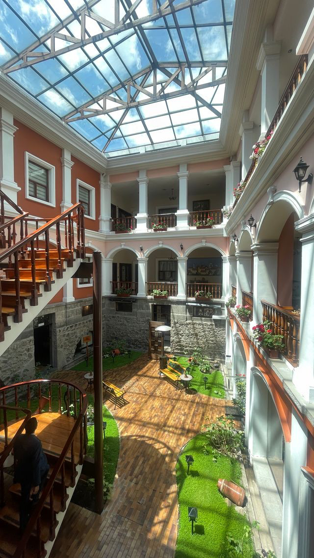 quito hotel covered courtyard