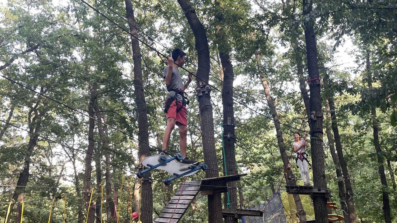 sofia leo and yan zipline