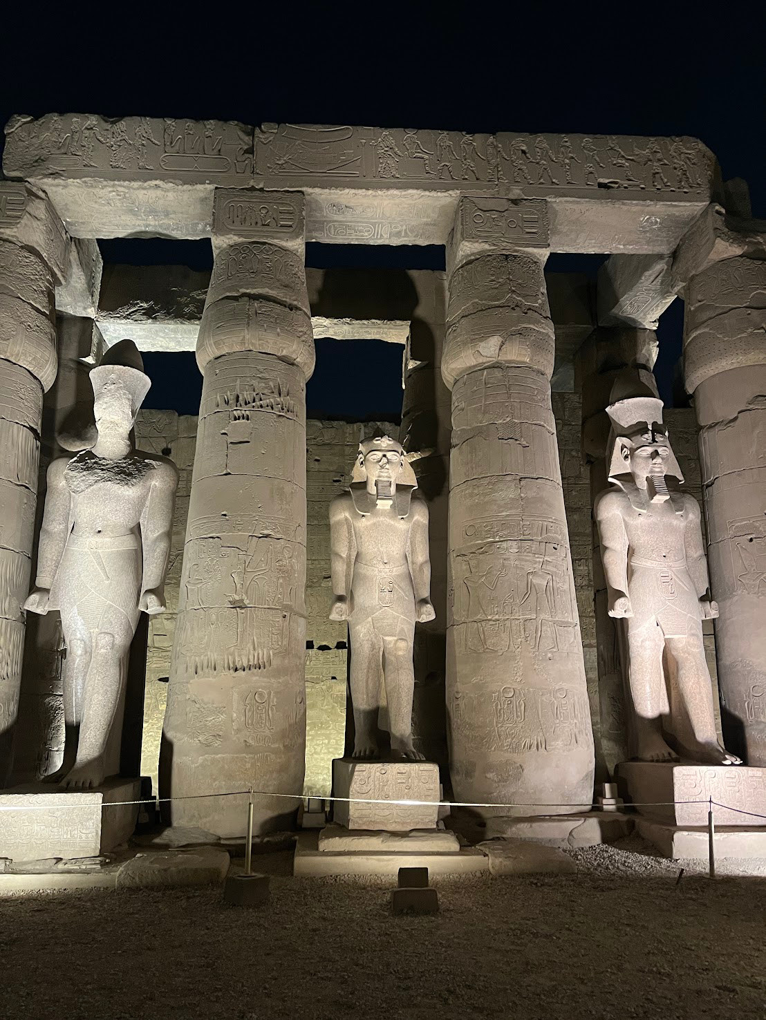 luxor temple statues