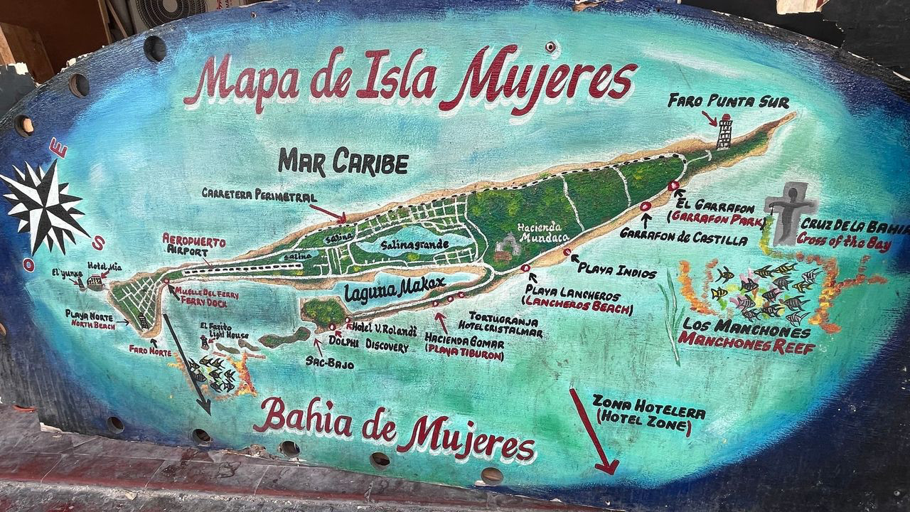 isla mujeres map