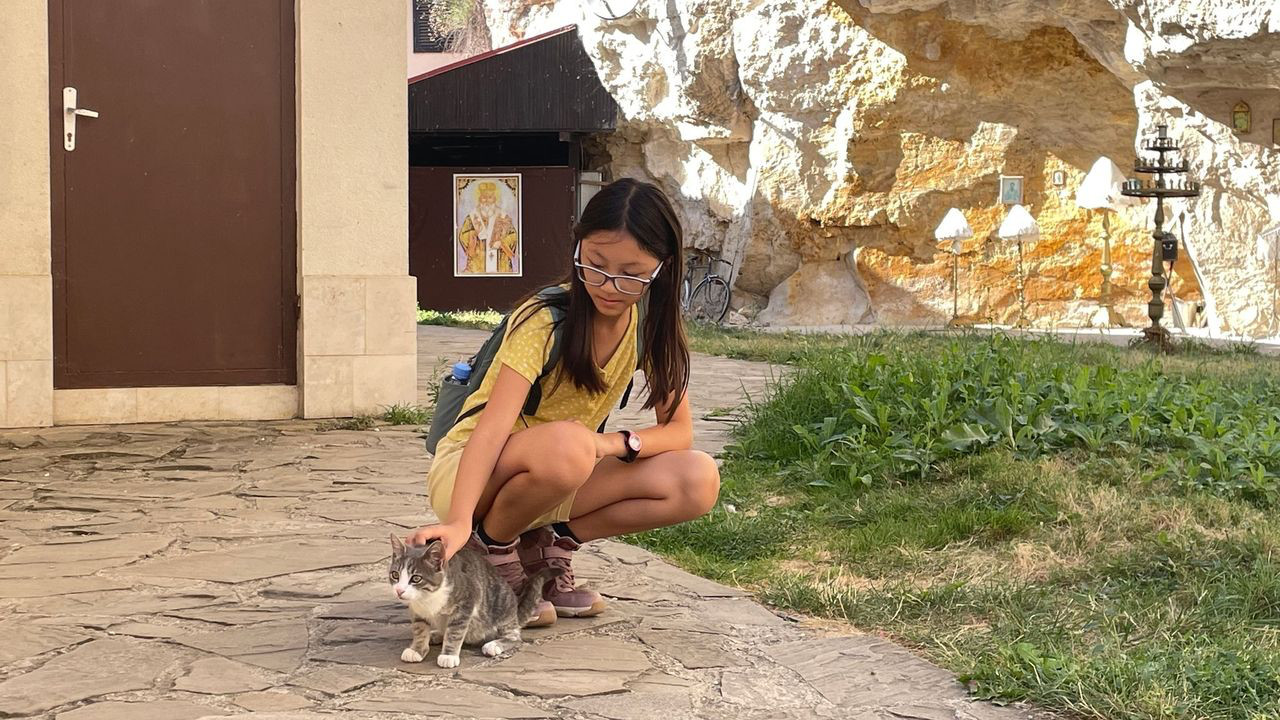 ruse rock monastery kitten