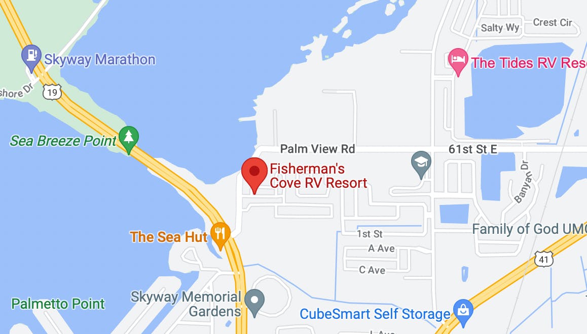 fisherman's cove rv resort map