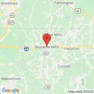 Bruceton Mills map