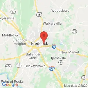 Frederick Self Storage map