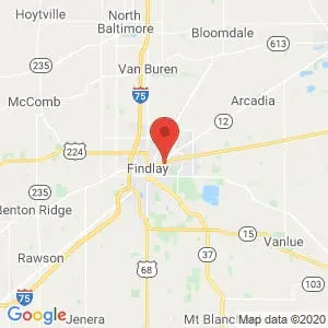 Findlay Self Storage map