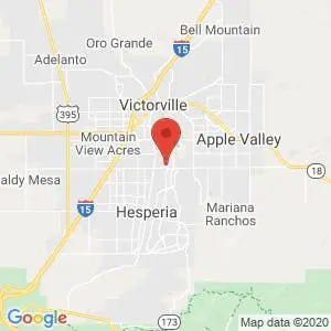 Victor Valley Self Storage and RV map