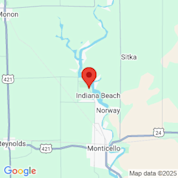 Map for KOA - Indiana Beach / Monticello KOA