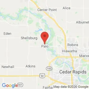 Cedar Rapids Area Storage – Palo map