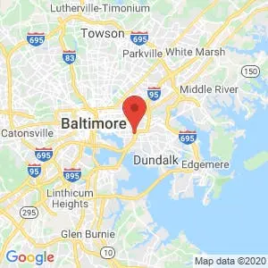 RightAway Storage of Baltimore map
