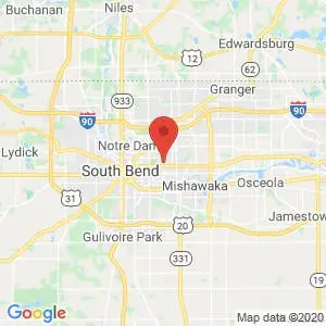 South Bend Self Storage map