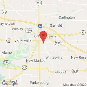 Crawfordsville Self Storage map