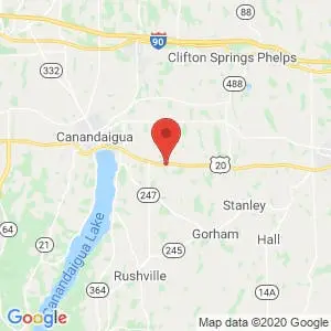 Canandaigua Self Storage map