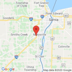 Marysville Self Storage map