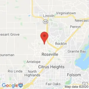Roseville Self Storage map