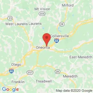 Oneonta Self Storage map