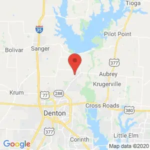 A Denton RV Storage Place map