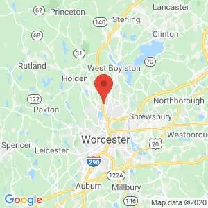 Extra Space Storage – Worcester map