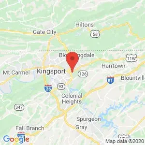 Prime Storage – Kingsport map