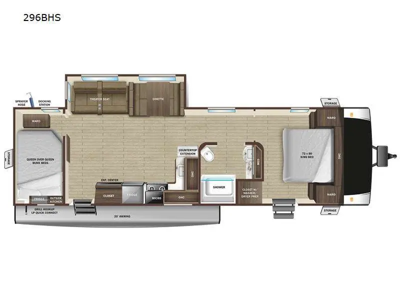 Open Range Light 296BHS floorplan